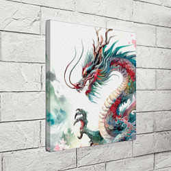 Холст квадратный Акварельный японский дракон, цвет: 3D-принт — фото 2