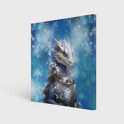 Картина квадратная Зимний дракон