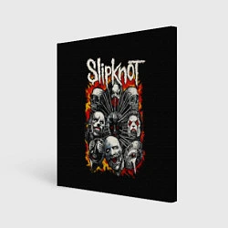 Холст квадратный Slipknot метал-группа, цвет: 3D-принт