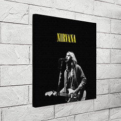 Холст квадратный Группа Nirvana Курт Кобейн, цвет: 3D-принт — фото 2