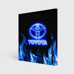 Картина квадратная Toyota neon fire