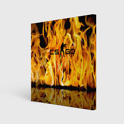Картина квадратная Counter Strike go - flame