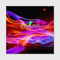 Холст квадратный Counter Strike - neon glow, цвет: 3D-принт — фото 2