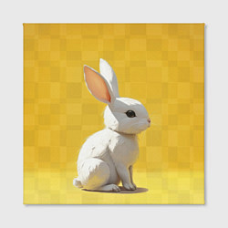 Холст квадратный Белоснежный кролик, цвет: 3D-принт — фото 2