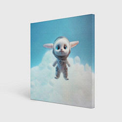 Холст квадратный Кролик в облаках, цвет: 3D-принт