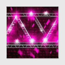 Холст квадратный Серебряные и синие вставки абстракции, цвет: 3D-принт — фото 2