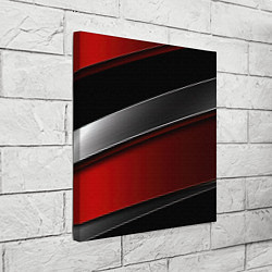 Холст квадратный Красный серый и черный, цвет: 3D-принт — фото 2