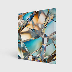 Холст квадратный Грани стеклянного камня, цвет: 3D-принт