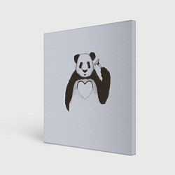 Картина квадратная Panda love art