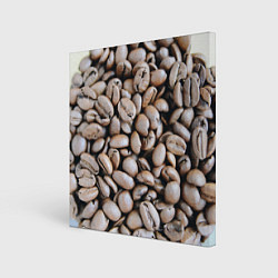 Холст квадратный Кофе зёрна, цвет: 3D-принт