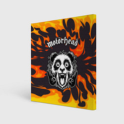 Холст квадратный Motorhead рок панда и огонь, цвет: 3D-принт