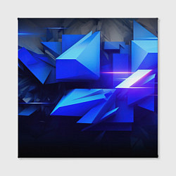 Холст квадратный Black blue background abstract, цвет: 3D-принт — фото 2