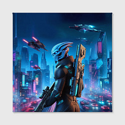 Холст квадратный Mass Effect - ai art, цвет: 3D-принт — фото 2