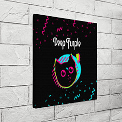 Холст квадратный Deep Purple - rock star cat, цвет: 3D-принт — фото 2