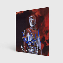Холст квадратный Статуя Макла Джексона с автографом - альбом Histor, цвет: 3D-принт