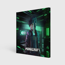 Картина квадратная Minecraft персонаж хакер