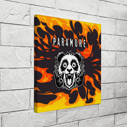 Холст квадратный Paramore рок панда и огонь, цвет: 3D-принт — фото 2
