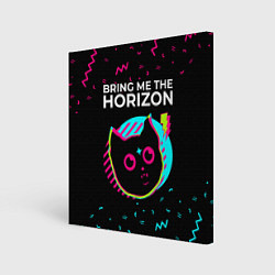 Холст квадратный Bring Me the Horizon - rock star cat, цвет: 3D-принт