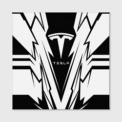 Холст квадратный Tesla - black and white, цвет: 3D-принт — фото 2