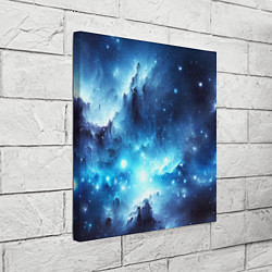 Холст квадратный Космический голубой пейзаж, цвет: 3D-принт — фото 2