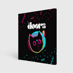 Холст квадратный The Doors - rock star cat, цвет: 3D-принт