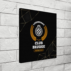 Холст квадратный Лого Club Brugge и надпись legendary football club, цвет: 3D-принт — фото 2