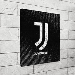 Холст квадратный Juventus с потертостями на темном фоне, цвет: 3D-принт — фото 2