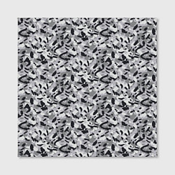 Холст квадратный Пикселированный городской серый камуфляж, цвет: 3D-принт — фото 2