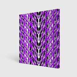 Холст квадратный Фиолетовая техно броня, цвет: 3D-принт