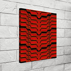 Холст квадратный Техно броня красная, цвет: 3D-принт — фото 2