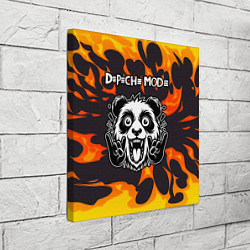 Холст квадратный Depeche Mode рок панда и огонь, цвет: 3D-принт — фото 2