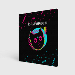 Холст квадратный Disturbed - rock star cat, цвет: 3D-принт