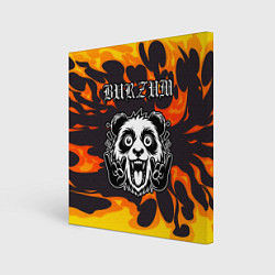 Холст квадратный Burzum рок панда и огонь, цвет: 3D-принт