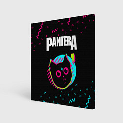 Холст квадратный Pantera - rock star cat, цвет: 3D-принт