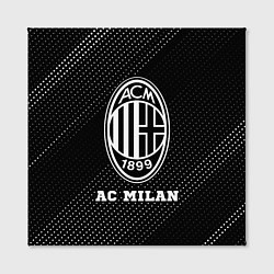 Холст квадратный AC Milan sport на темном фоне, цвет: 3D-принт — фото 2