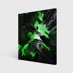 Картина квадратная Green dark abstract geometry style