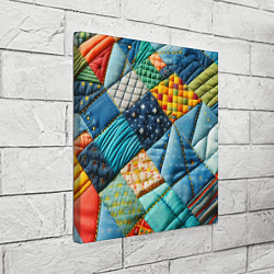 Холст квадратный Лоскутное одеяло - пэчворк, цвет: 3D-принт — фото 2