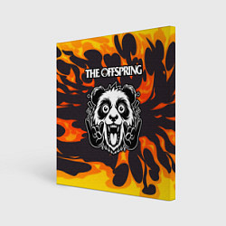 Холст квадратный The Offspring рок панда и огонь, цвет: 3D-принт