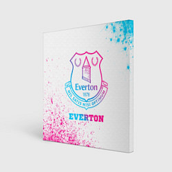Холст квадратный Everton neon gradient style, цвет: 3D-принт