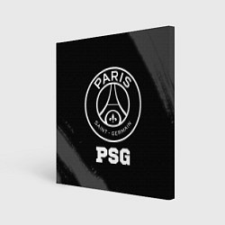 Холст квадратный PSG sport на темном фоне, цвет: 3D-принт