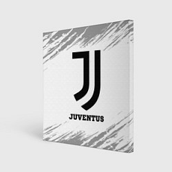Холст квадратный Juventus sport на светлом фоне, цвет: 3D-принт