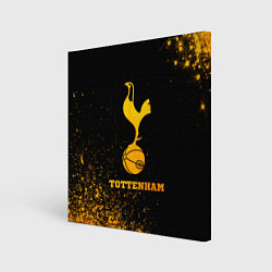Холст квадратный Tottenham - gold gradient, цвет: 3D-принт