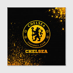 Холст квадратный Chelsea - gold gradient, цвет: 3D-принт — фото 2