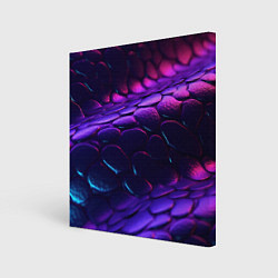 Картина квадратная Фиолетовая абстрактная текстура неоновая