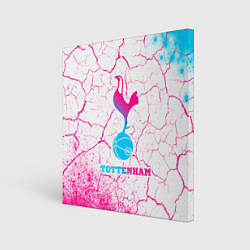 Холст квадратный Tottenham neon gradient style, цвет: 3D-принт