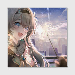 Холст квадратный Honkai Star Rail Firefly smile, цвет: 3D-принт — фото 2