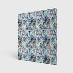 Картина квадратная Паттерн из волков