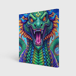 Картина квадратная Крупная змея фэнтези