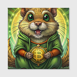 Холст квадратный Криптовалютный хомячок, цвет: 3D-принт — фото 2