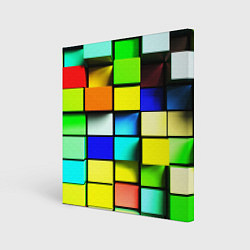 Холст квадратный Оптические кубы, цвет: 3D-принт